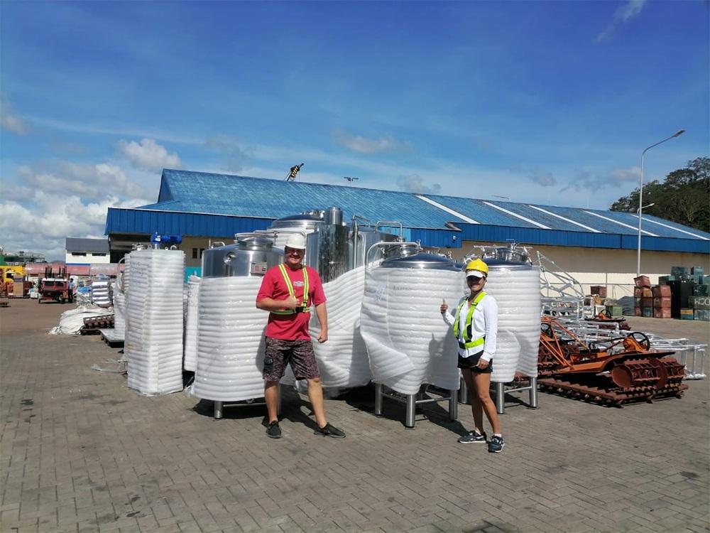 First Brew Beer, TIANTAI 350L Brewery System, The Philippines Breweries, nanobrewery beer brewing system, customized brewhouse vessel